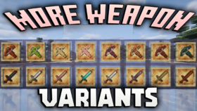 Скачать More Weapon Variants для Minecraft 1.21.11